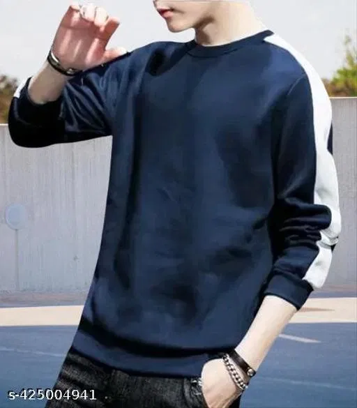 Cotton T-shirt for Men, Navy Blue (XXL)