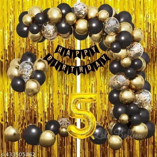 33 Pcs 5th Birthday Decoration kit for Kids, Multicolour, Set of 1
