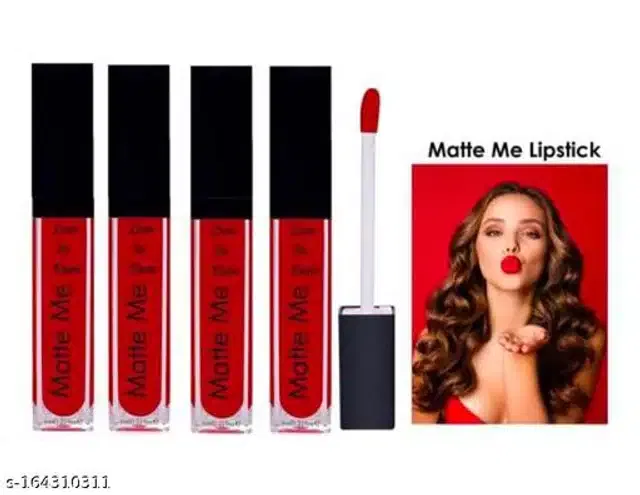 Matte Me Liquid Lipsticks (Red, Pack of 4)