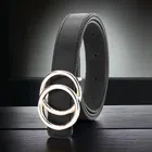 Artificial leather Belt for Women (Black, Free Size)