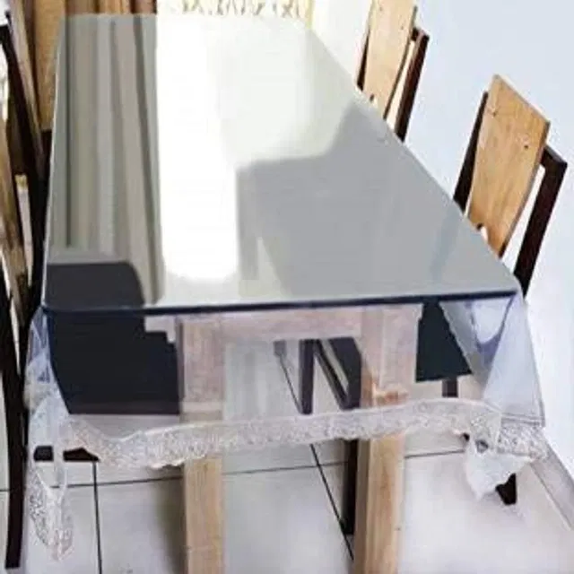 PVC Printed 4 Seaters Table Cover (Multicolor, 40x60 inches)