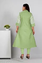 Solid Embroidered Panelled Kurti for Women 