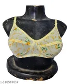 Hosiery Printed Bra for Woman, Multicolour, Pack of 3 