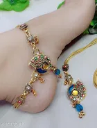 Anklet Multicolor Free Size Anklets & Toe Rings for Women