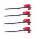 Plastic Long Handle Toilet Brush (Multicolor, Pack of 4)