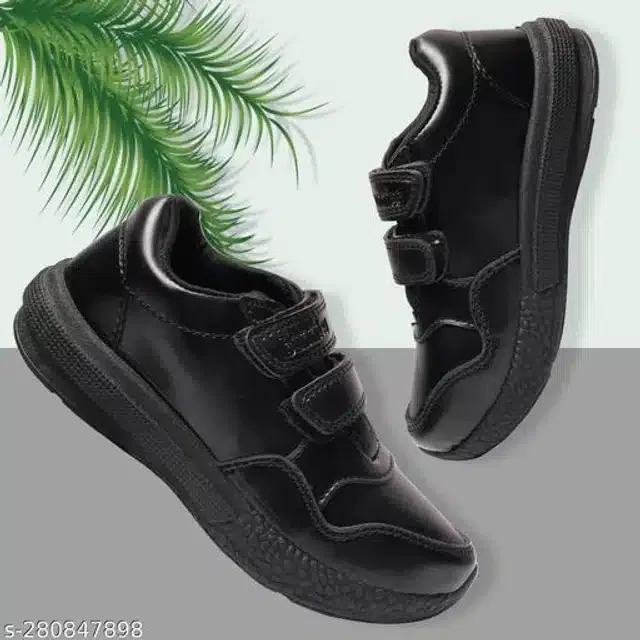 School Shoes for Kids (Black, 11-12 Years)
