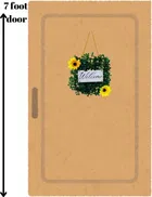 Akaar Jade Welcome Door Hanging with Yellow Sunflower - 