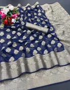 Organza Zari Woven Saree for Women 
