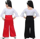 Cotton Blend Top & Pant Set for Girls, Pack of 2 