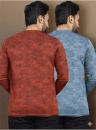 Printed Round Neck Polyester T-Shirts 