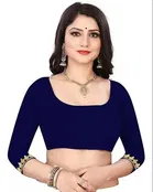 Lycra Blend Solid Saree for Women 