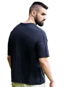 Round Neck Printed Poly Cotton T-shirt for Men 