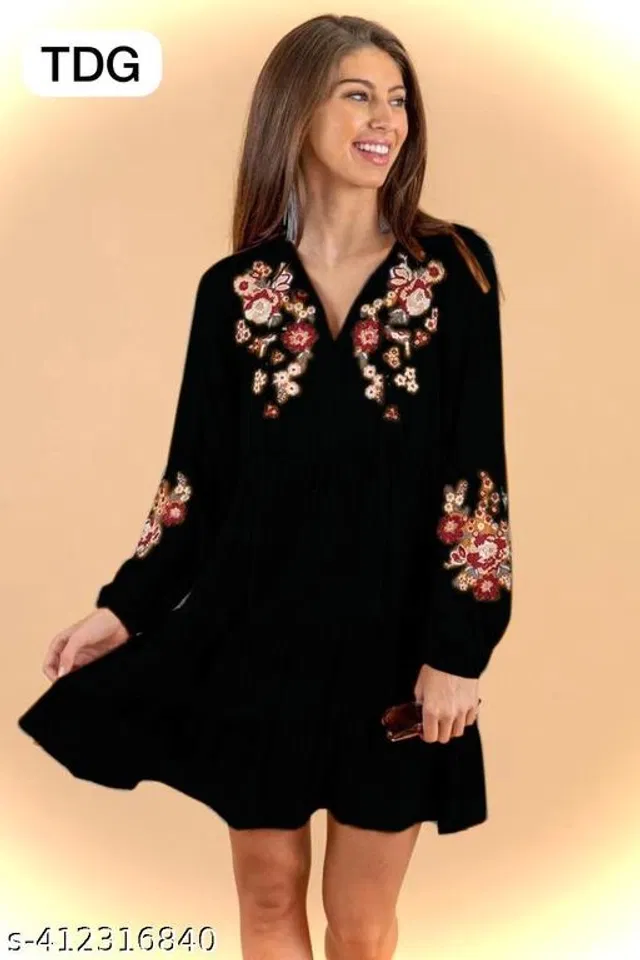 Full Sleeves Top for Women (Black, m)