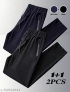 Cotton Trouser for Women, Black, Pack of 2 