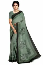Georgette Flower Printed Saree for Women 