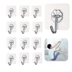 Plastic Wall Hooks, Transparent 