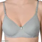 Cotton Blend Solid Padded Bra for Women 