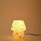 Stylish Hand Decorative Glass Table Lamp For Home Decoration, LED Compatible, Round 