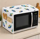 Geometric Leaves Dust-Proof Microwave Oven Cover for Kitchen Decor Durable Modern Design