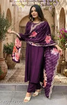 Chanderi Silk Kurta Set for Women 