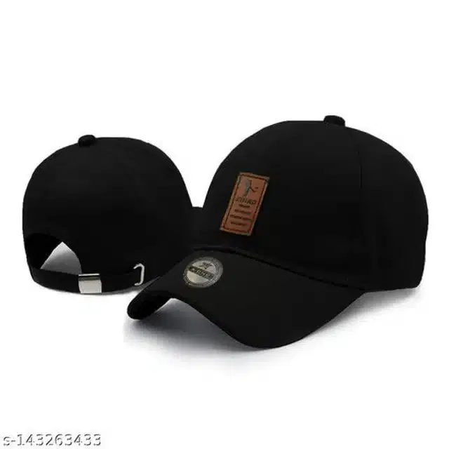 Cotton Cap for Men & Women (Black)
