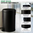 Stainless Steel Dustibin ,Black 22kg ,