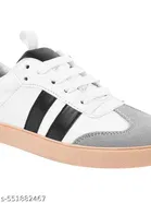 Striped Synthetic Ballerinas for Girls 