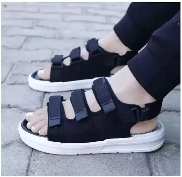 Sandals for Men (Black, 10)