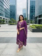 Printed A-line Kurta Set for Women 