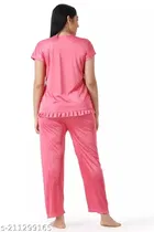 Satin Nightsuit Set for Women 