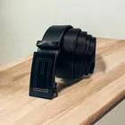 Stylish PU Leather Belt for Men, Black (Free Size)