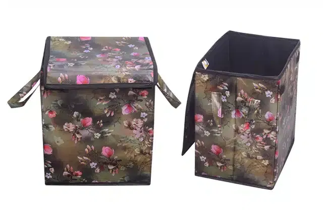 PVC Printed Rectangular Laundry Bag (Multicolor, 28 L)