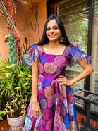 Graphic Print Gown for Women 