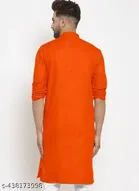 Cotton Blend Solid Kurta for Men 