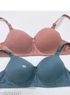 Cotton Padded Bra for Women, Pack of 3 