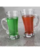 Afast 250 ml Tumbler Pilsner Glass Beer Mug With Handle Set Of 2