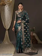 Organza Zari Woven Saree for Women 