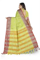 शारदा क्रिएशन कॉटन एम्बेलिशड साड़ी विद ब्लाउज 