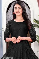 Net Kurti for Women,  Black  