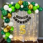 Jungle Theme 5th Birthday Balloon Decoration Kit , Multicolor, Pack Of 67