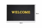 PVC Anti Skid Welcome Door Mat [38x58 cm] Black