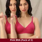 Solid Cotton Everyday Bra for Women, Pack of 2 