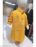 RK TRADERS Botanical Chikankari Kurta Set for Boys 