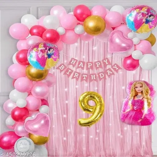 47 Pcs 9th Birthday Decoration Kit, Multicolour, Set of 1