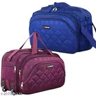 Polyester Duffel Bags (Blue & Purple, Pack of 2)