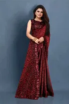Lycra Blend Embellished Saree for Women 