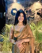 Trending Golden Chiffon Saree for Women 