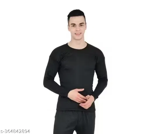 Milanch Thermal Top for Men (Black, M)