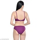 Polycotton Bra with Panty for Women 