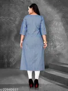 Chevron Embroidered Cotton Kurti for Women 